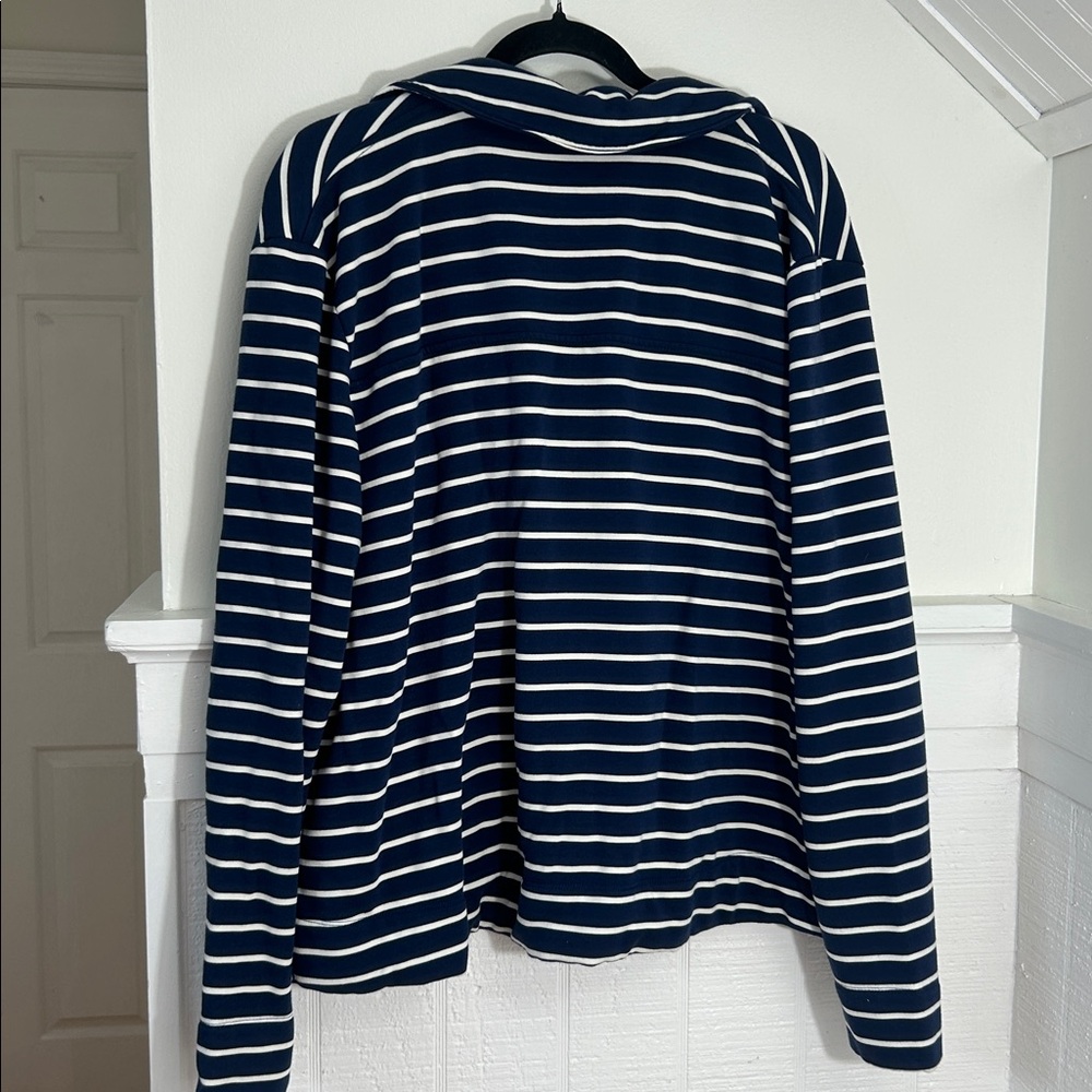 Vineyard Vines Dreamcloth Polo Pullover Navy Stripes in Deep Bay women’s XL - Picture 5 of 6